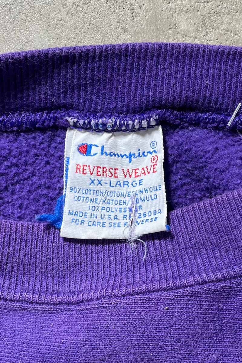 MADE IN USA 90'S REVERSE WEAVE ONE POINT SWEATSHIRT / PURPLE [SIZE:2XL USED]