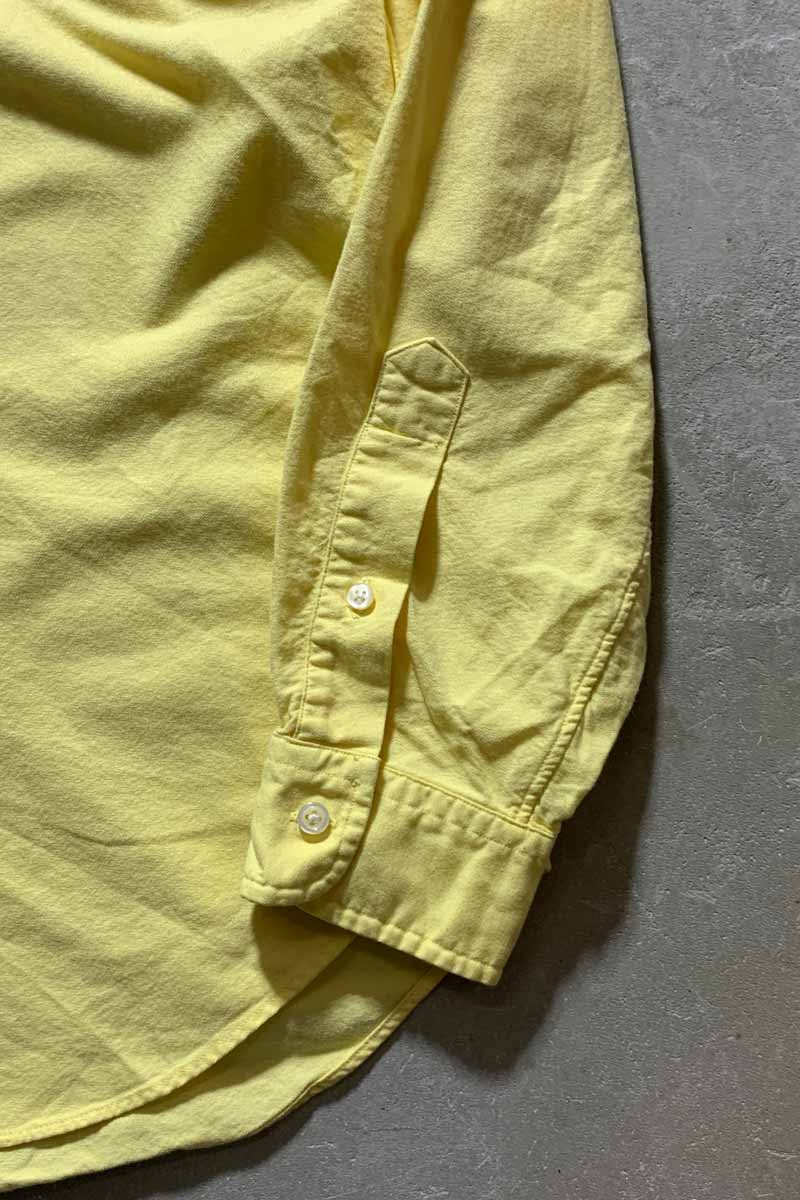 L/S B.D COTTON SHIRT / YELLOW [SIZE: M USED]