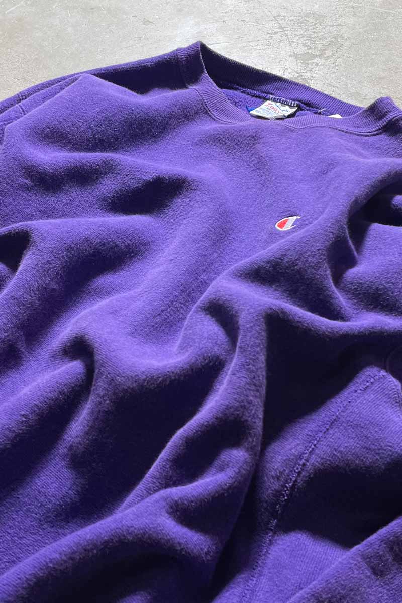 MADE IN USA 90'S REVERSE WEAVE ONE POINT SWEATSHIRT / PURPLE [SIZE:2XL USED]