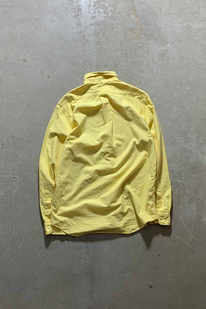L/S B.D COTTON SHIRT / YELLOW [SIZE: M USED]