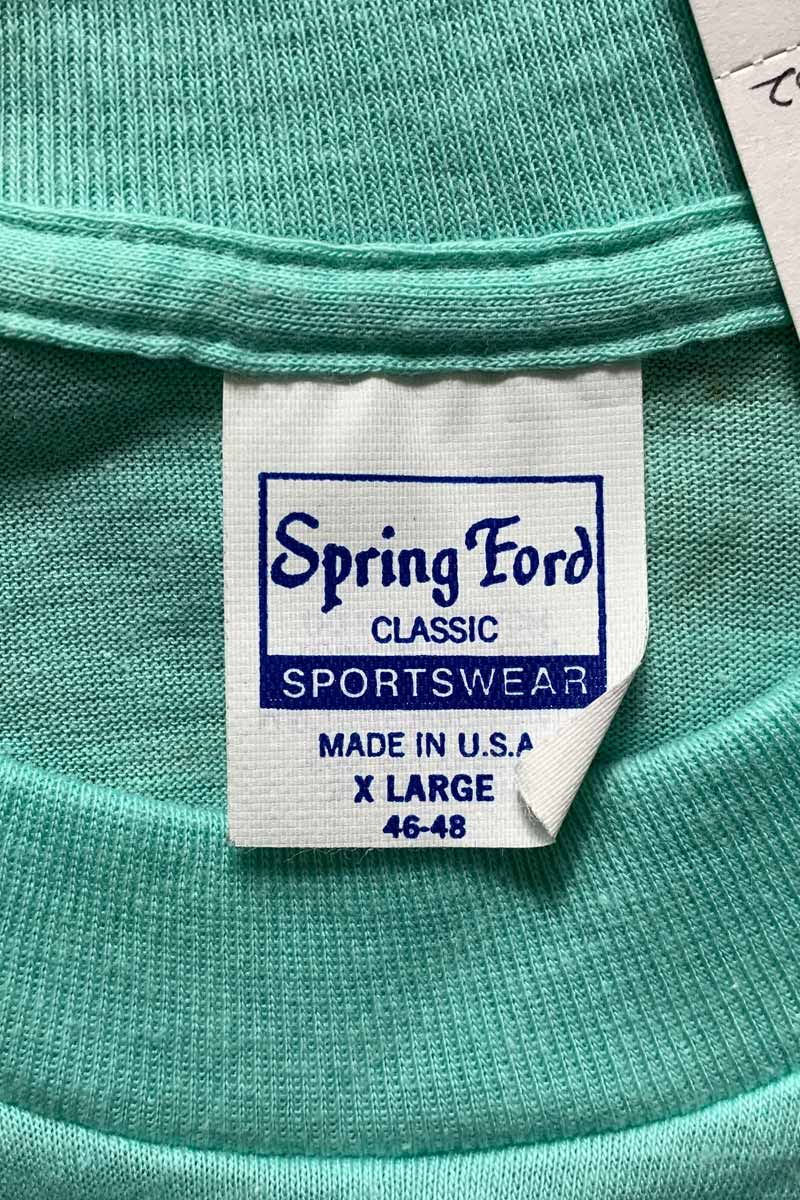 MADE IN USA 90'S S/S JUMP PRINT T-SHIRT / GREEN [SIZE: XL USED]