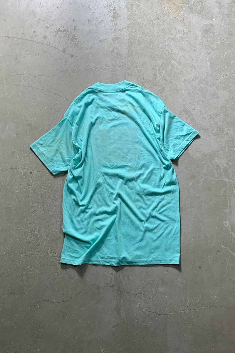 MADE IN USA 90'S S/S JUMP PRINT T-SHIRT / GREEN [SIZE: XL USED]