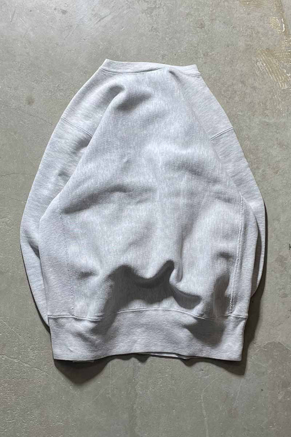MADE IN USA 90'S REVERSE WEAVE QUINCY COLLEGE PRINT SWEATSHIRT / GRAY [SIZE:L USED]
