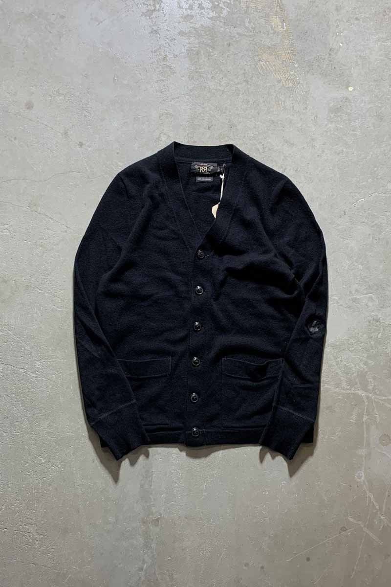 CASHMERE KNIT CARDIGAN / BLACK [SIZE: S USED]