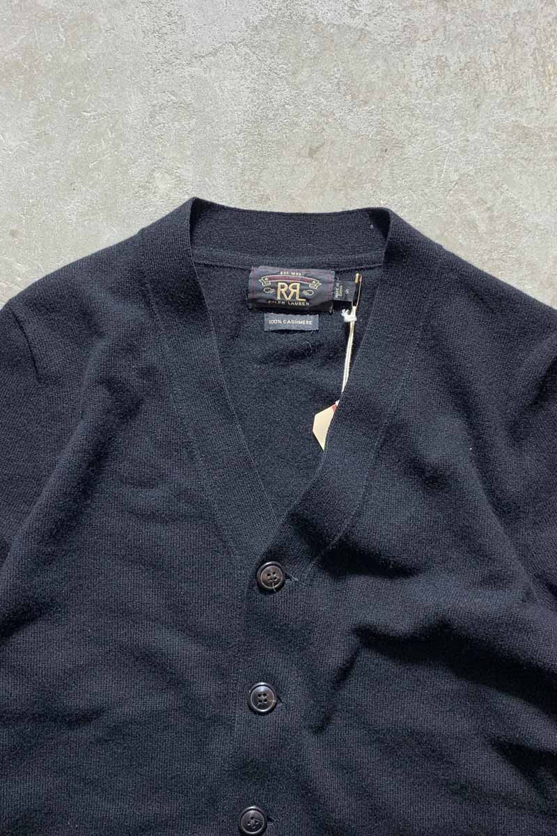 CASHMERE KNIT CARDIGAN / BLACK [SIZE: S USED]