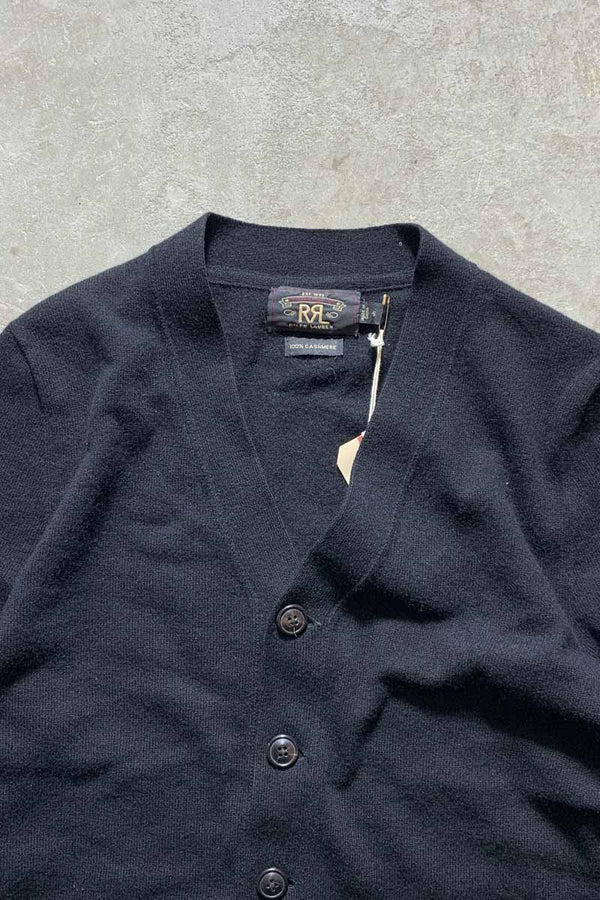 CASHMERE KNIT CARDIGAN / BLACK [SIZE: S USED]