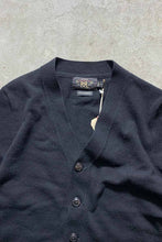 画像をギャラリービューアに読み込む, CASHMERE KNIT CARDIGAN / BLACK [SIZE: S USED]
