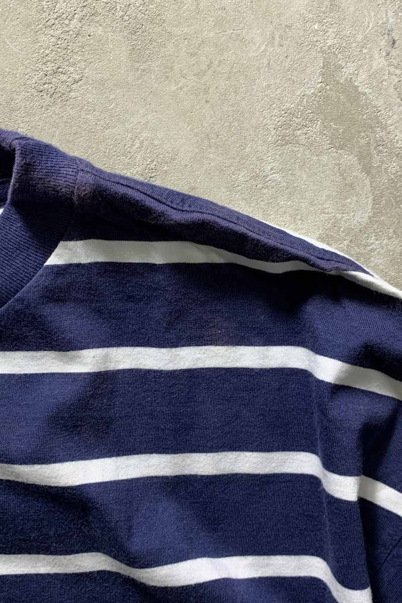 S/S BORDER TIGGER & EEYORE EMBROIDERY CHARACTER T-SHIRT / NAVY [SIZE: XL USED]