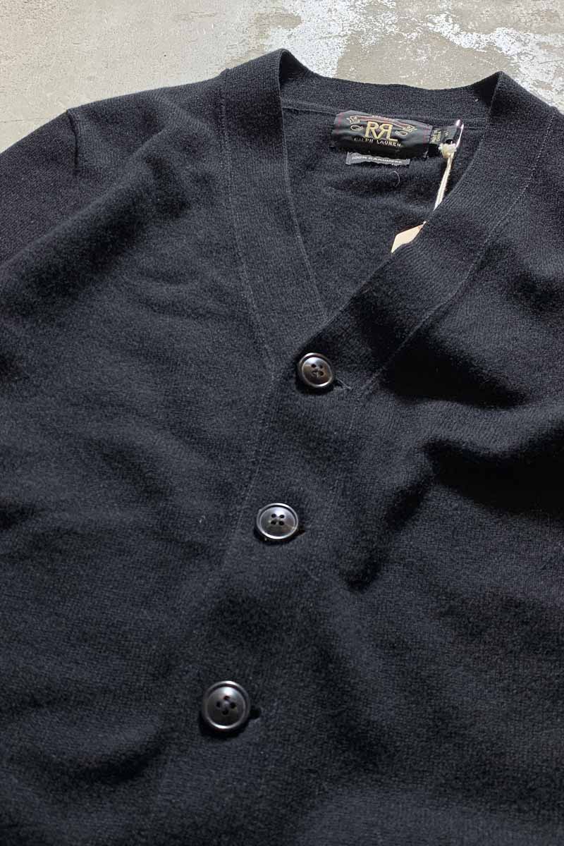 CASHMERE KNIT CARDIGAN / BLACK [SIZE: S USED]