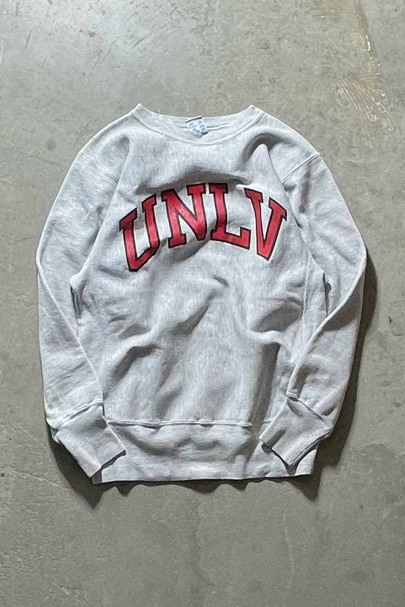 MADE IN USA 90'S REVERSE WEAVE UNLV PRINT SWEATSHIRT/ GRAY [SIZE:M USED]
