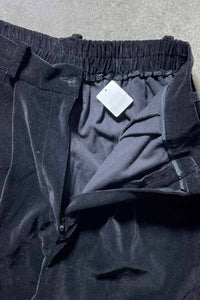 90'S BELTED VELVET SHORTS / BLACK [SIZE: M USED]