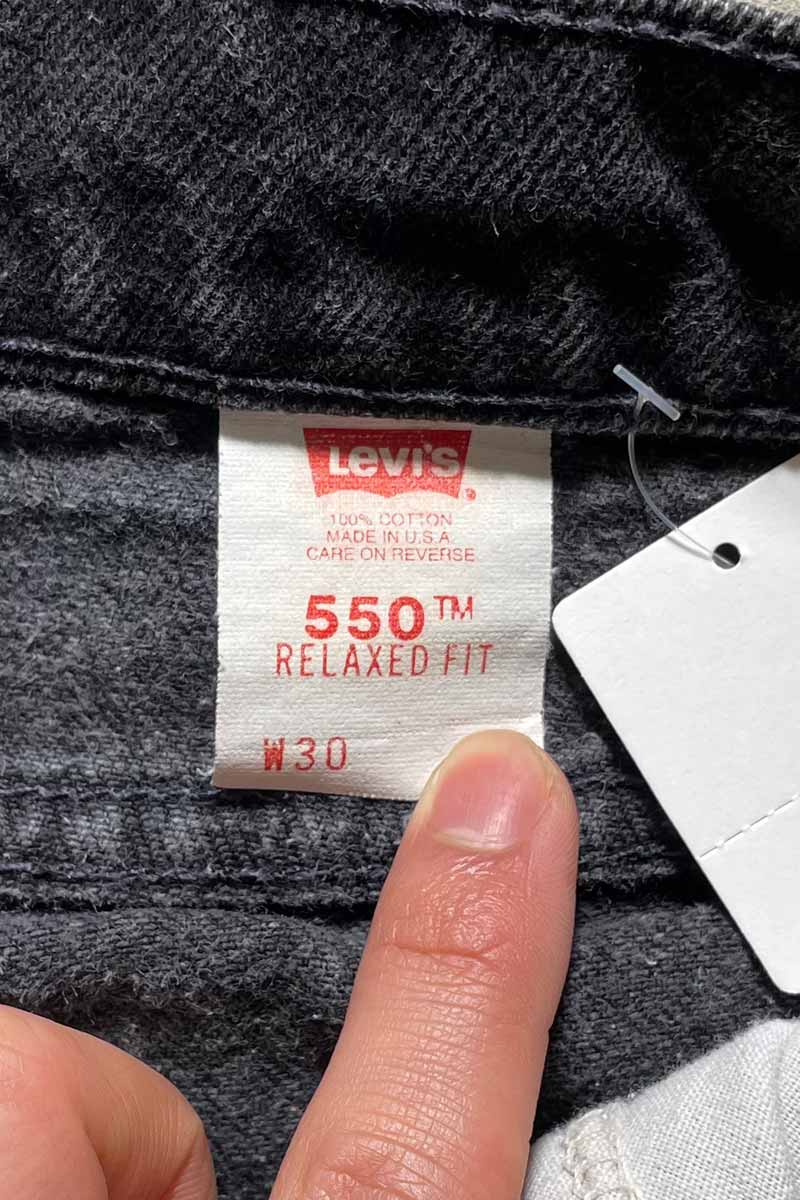MADE IN USA 94'S 550 DENIM SHORTS / BLACK [SIZE: W30 USED]