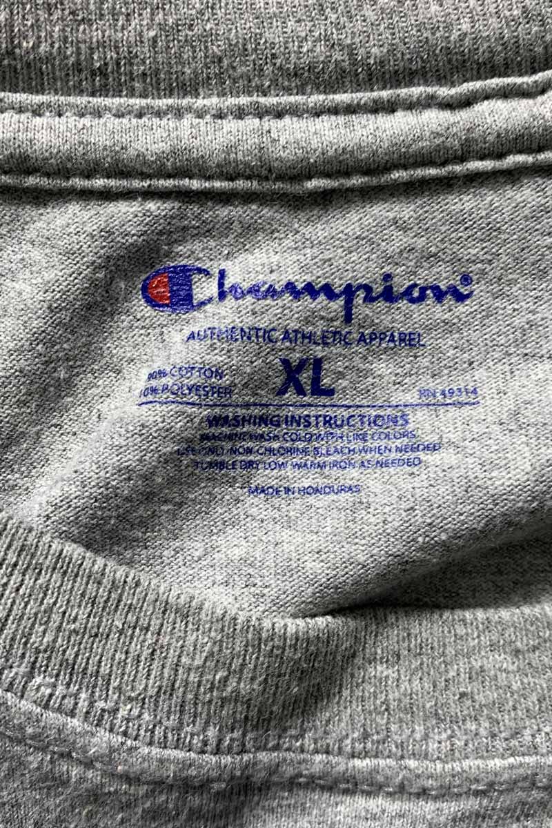 L/S YALL COLLEGE PRINT T-SHIRT / GRAY [SIZE: XL USED]