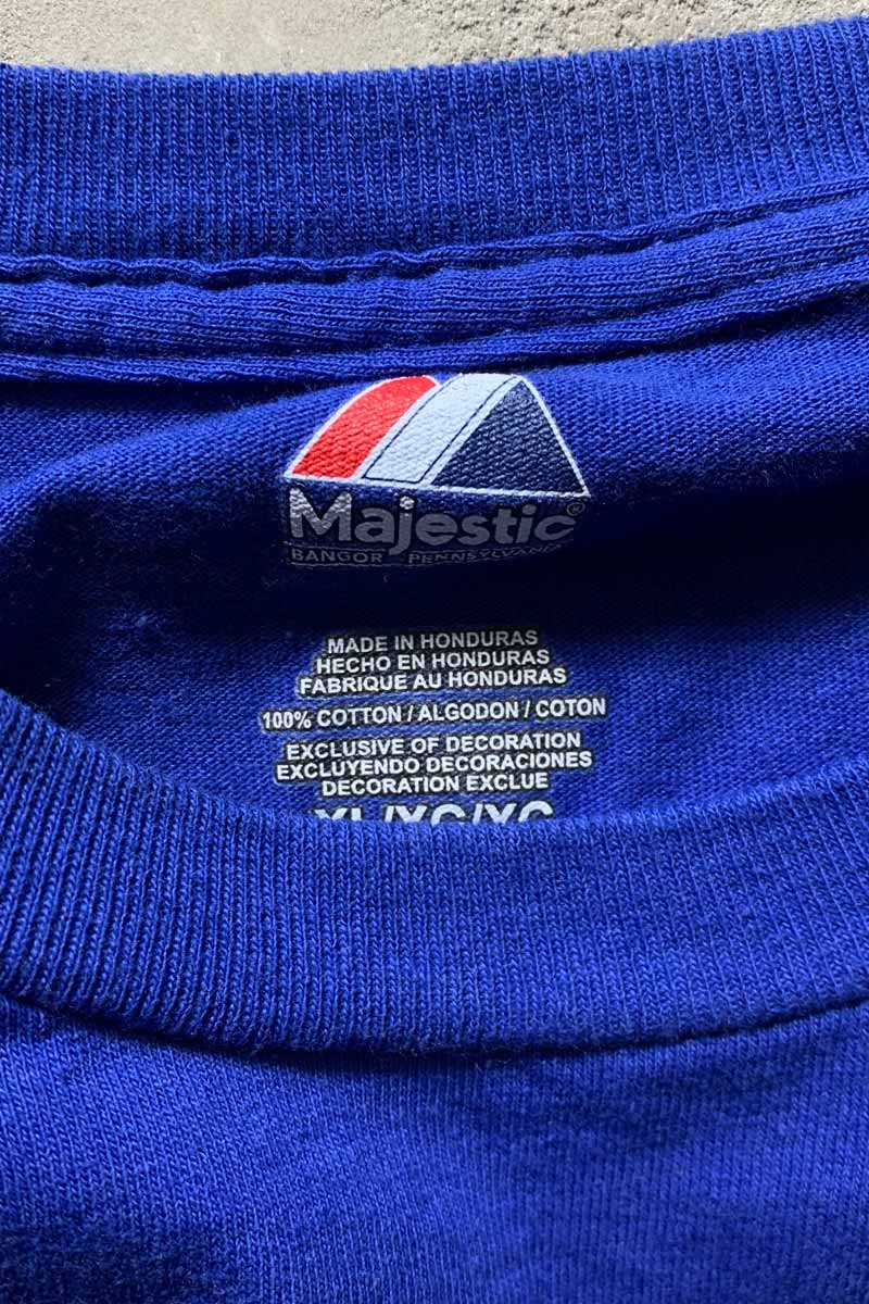 L/S NHL NY RANGERS PRINT SPORTS T-SHIRT / BLUE [SIZE: XL USED]