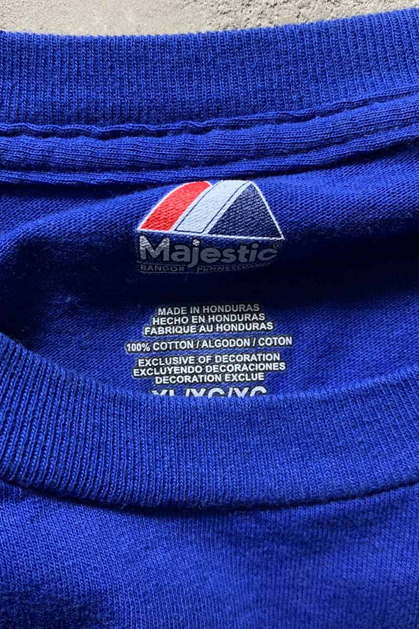 L/S NHL NY RANGERS PRINT SPORTS T-SHIRT / BLUE [SIZE: XL USED]