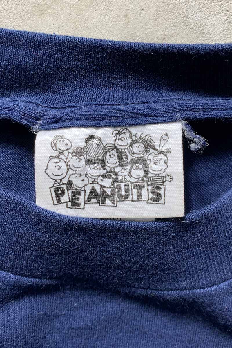 90'S S/S SNOOPY BEST GRANDMA PRINT CHARACTER T-SHIRT / NAVY [SIZE: L USED]