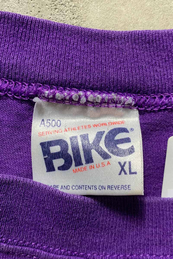 MADE IN USA 93'S S/S NFL MINNESOTA VIKINGS PRINT SPORTS T-SHIRT / PURPLE [SIZE: XL USED]