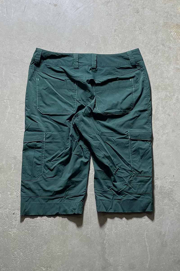 90'S NYLON UTILITY SHORTS / GREEN [SIZE: L USED]