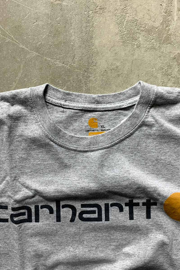 S/S LOGO PRINT T-SHIRT / GRAY [SIZE: XL USED]