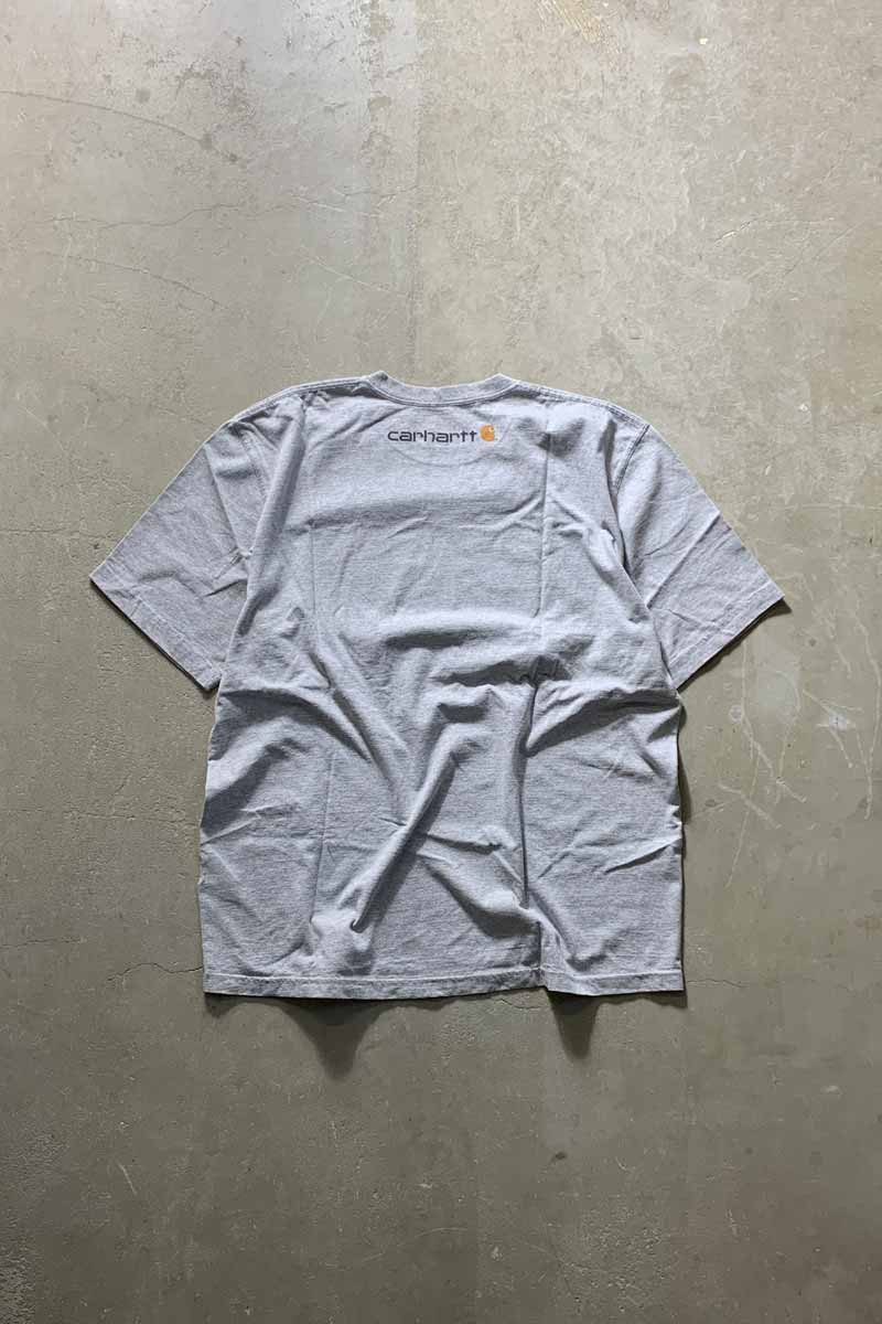 S/S LOGO PRINT T-SHIRT / GRAY [SIZE: XL USED]