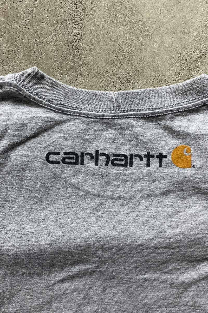 S/S LOGO PRINT T-SHIRT / GRAY [SIZE: XL USED]
