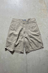 MADE IN USA 80'S TUCK CHINO SHORTS / BEIGE	[SIZE: W30 USED]