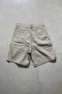 MADE IN USA 80'S TUCK CHINO SHORTS / BEIGE	[SIZE: W30 USED]