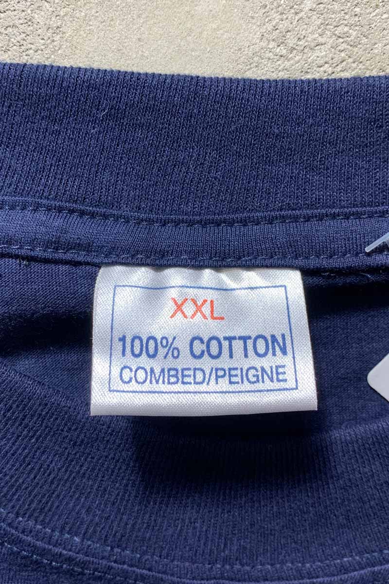 S/S LONDON COLOR EMBROIDERY T-SHIRT / NAVY [사이즈: 2XL USED]