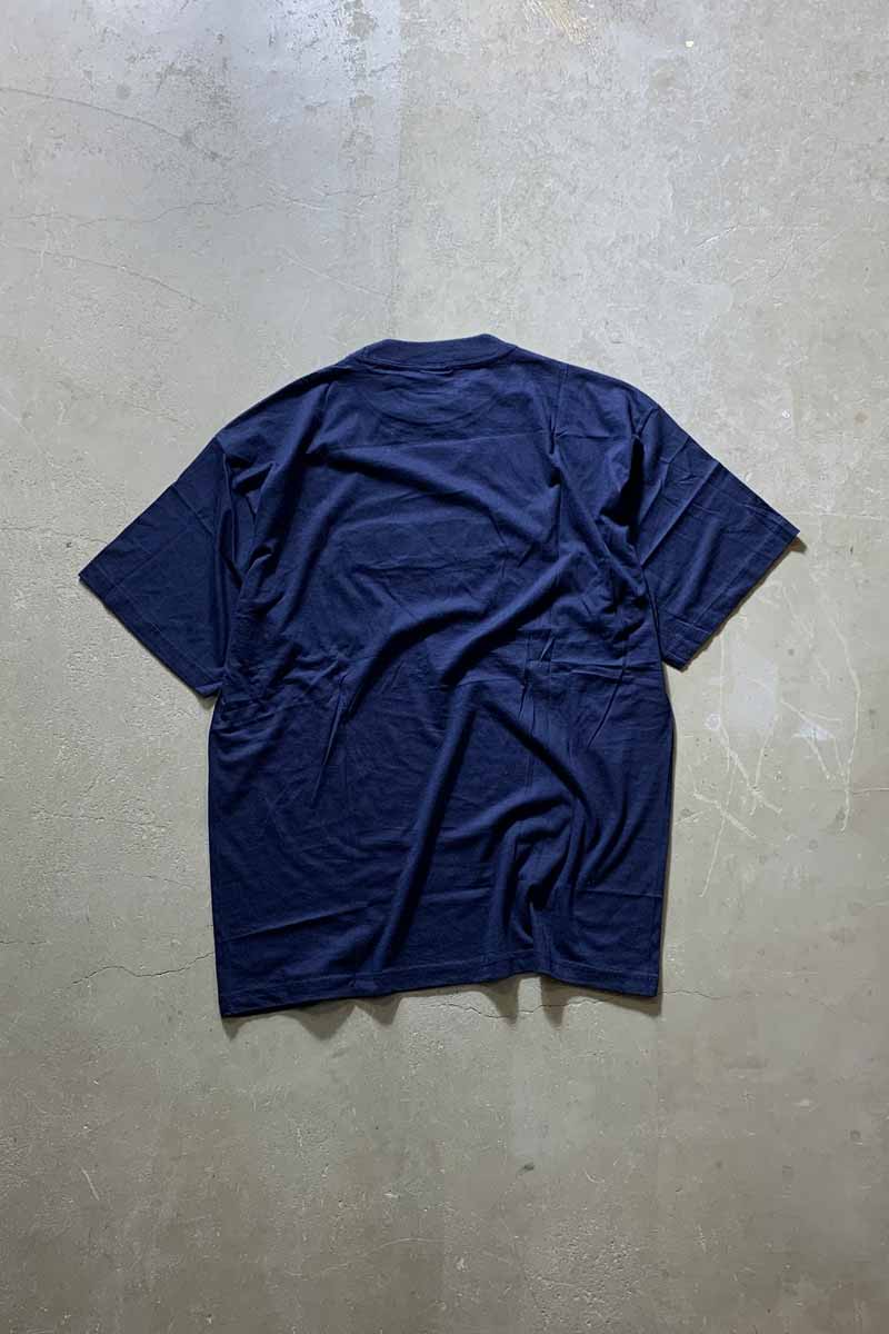 S/S LONDON COLOR EMBROIDERY T-SHIRT / NAVY [사이즈: 2XL USED]