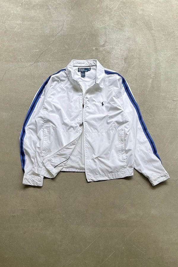 90'S ARM LINE DOUBLE ZIP JACKET / WHITE [SIZE: L USED]