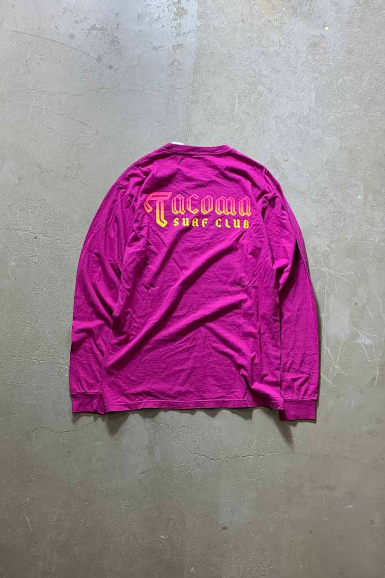 L/S TSC PRINT T-SHIRT / PURPLE [SIZE: M USED]