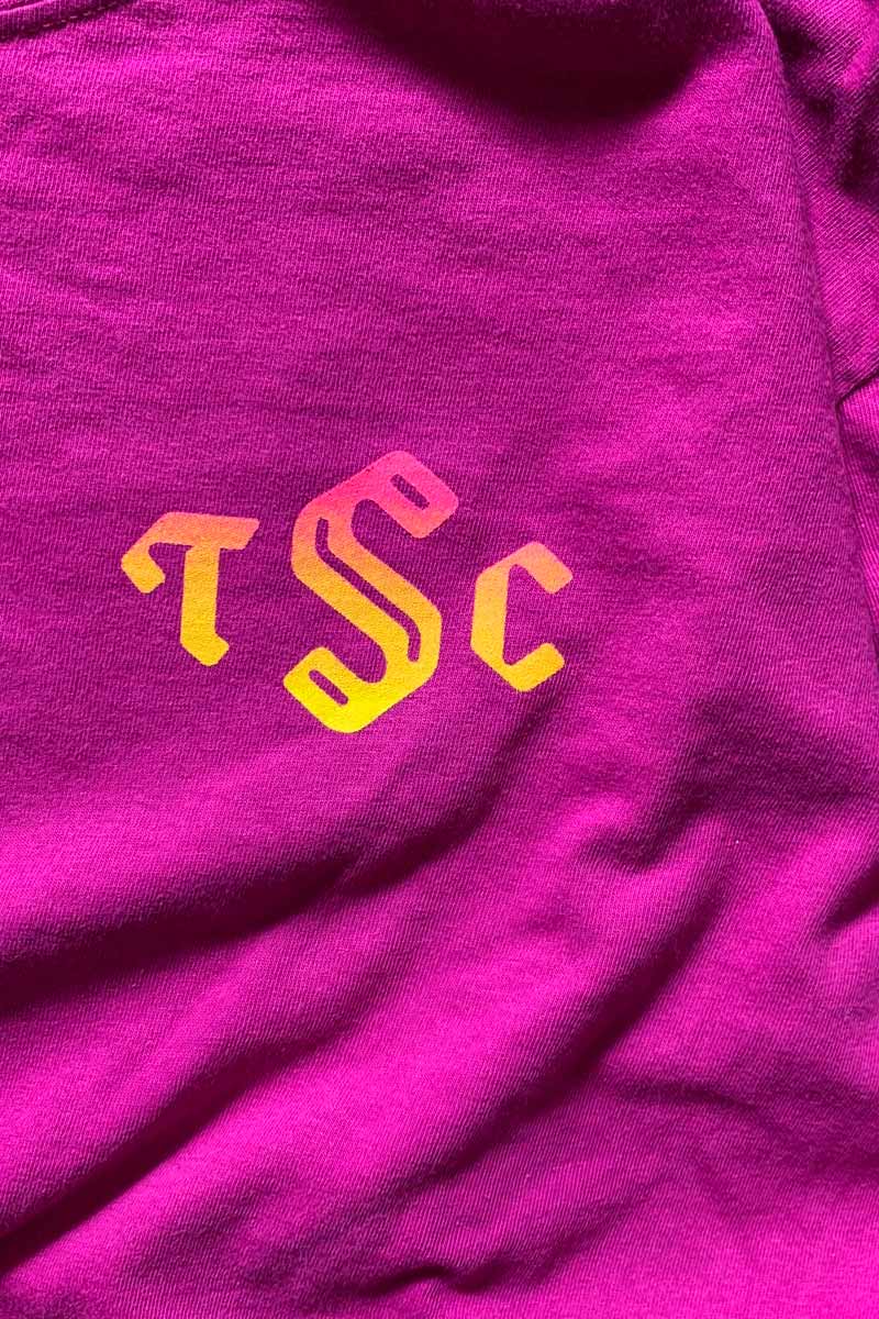 L/S TSC PRINT T-SHIRT / PURPLE [SIZE: M USED]