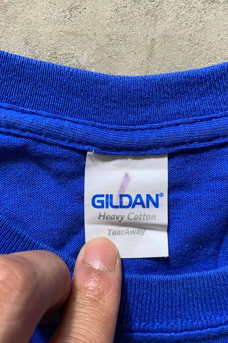 S/S ALESSANDRA BIAGGI VOTE PRINT T-SHIRT / BLUE [SIZE: L USED]