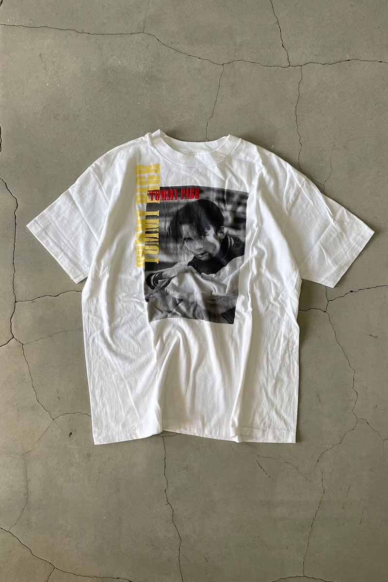 MADE IN USA 90'S S/S TOMMY PAGE PRINT ARTIST T-SHIRT / WHITE [SIZE: L DEADSTOCK/NOS]