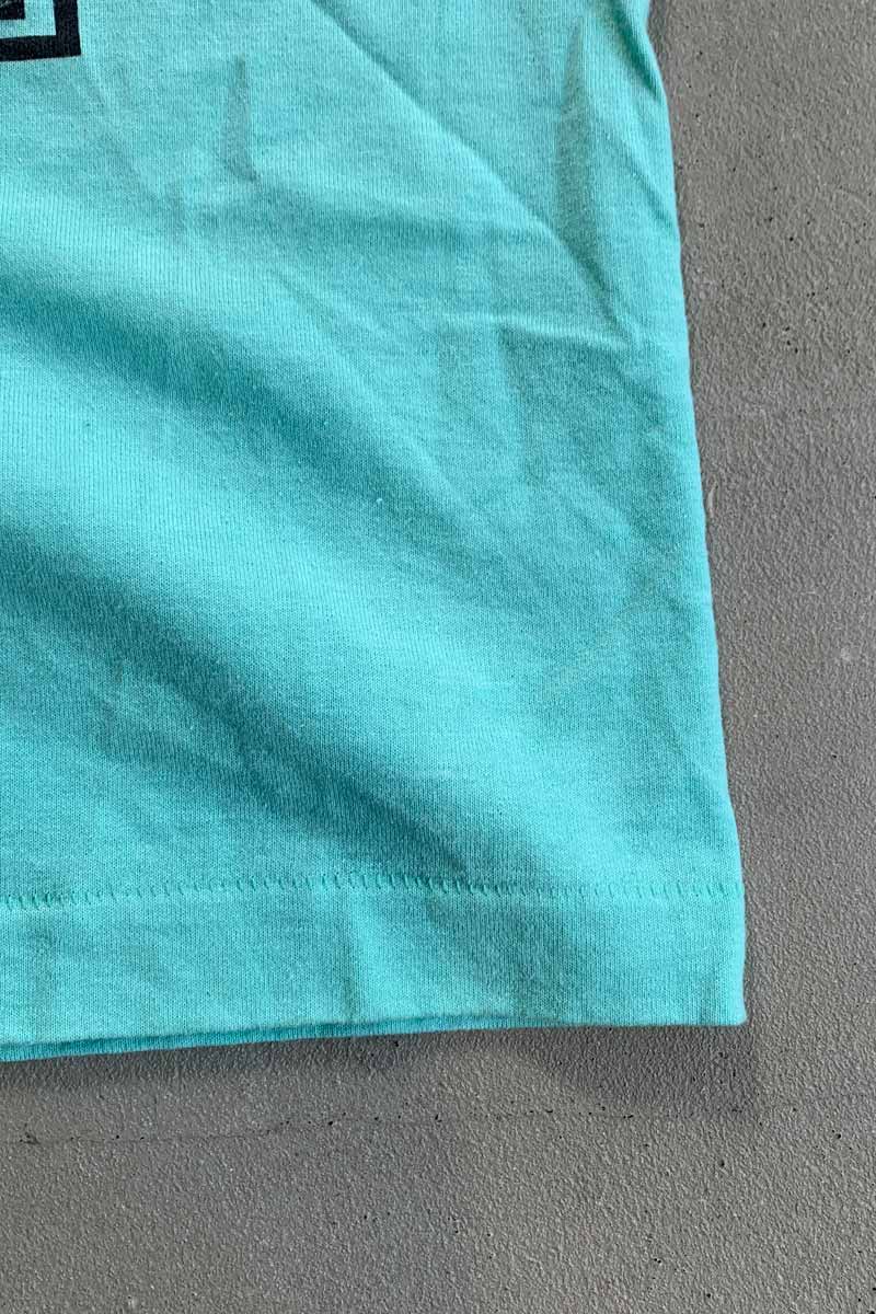 MADE IN USA 90s S/S KEEPIN' UP WITH THE JONES PRINT T-SHIRT / GREEN [SIZE: L USED]