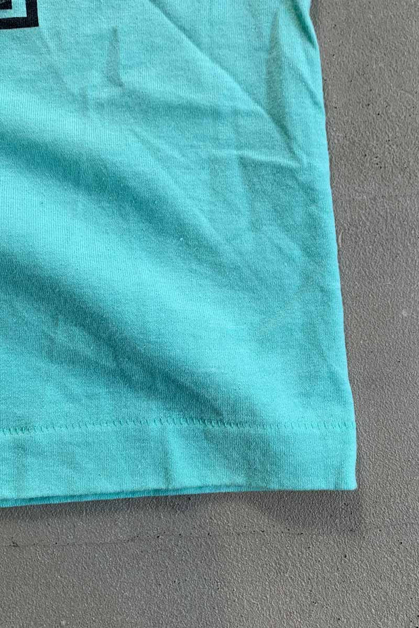 MADE IN USA 90s S/S KEEPIN' UP WITH THE JONES PRINT T-SHIRT / GREEN [SIZE: L USED]