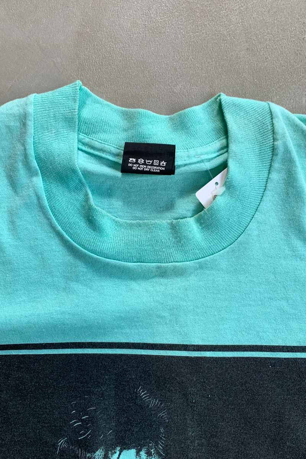 MADE IN USA 90s S/S KEEPIN' UP WITH THE JONES PRINT T-SHIRT / GREEN [SIZE: L USED]