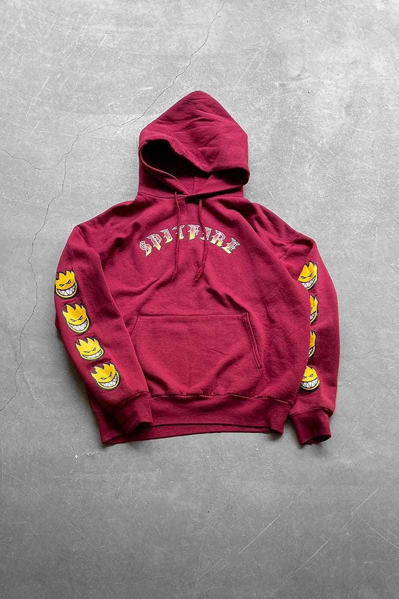 90'S-Y2K SWEAT HOODIE / BURGUNDY [SIZE: L USED]