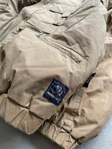 80'S SKI DOWN JACKET  / BEIGE [SIZE: S USED]