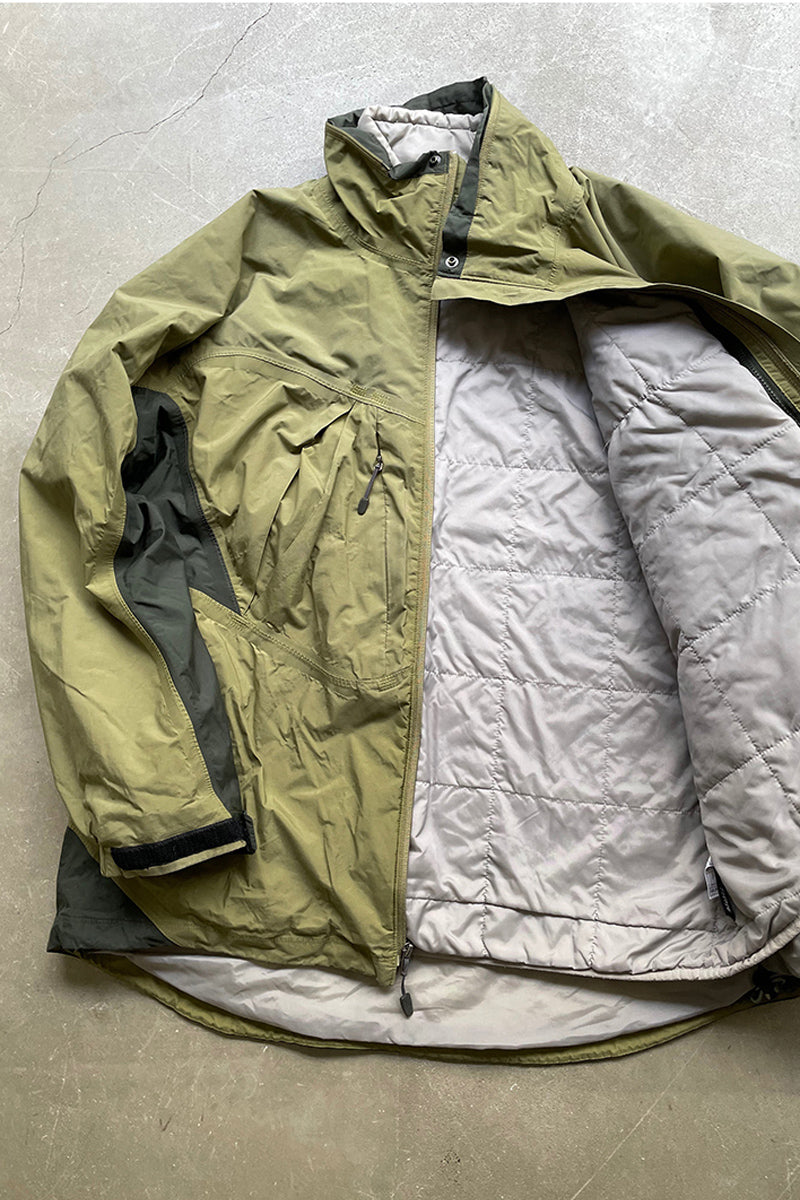 Y2K EARLY 00'S MOUNTAIN NYLON JACKET W/ LINER / KHAKI [SIZE: XL USED]
