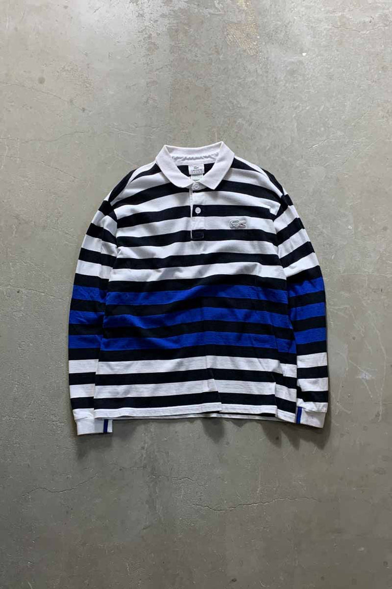 L/S BORDER RUGBY SHIRT / MULTI [SIZE: L USED]