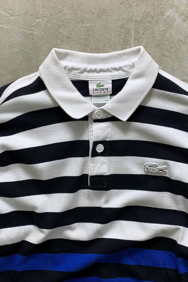 L/S BORDER RUGBY SHIRT / MULTI [SIZE: L USED]