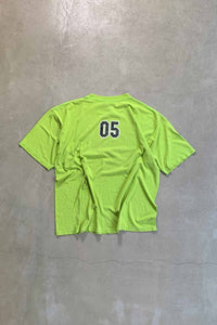Y2K MADE IN USA EARLY 00'S HIP HOP PRINT T-SHIRT / LIME GREEN [SIZE: 2XL USED]