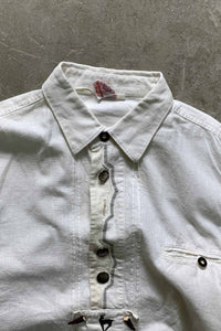 L/S TYROLEAN SHIRT / WHITE [SIZE: L USED]