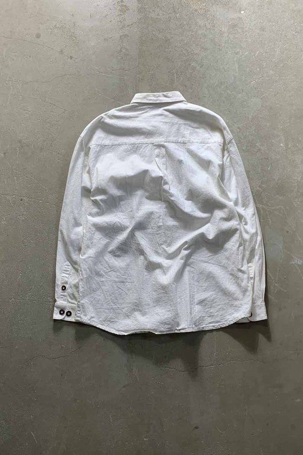 L/S TYROLEAN SHIRT / WHITE [SIZE: L USED]
