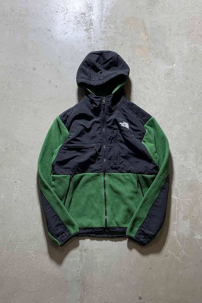 MADE IN MEXICO POLARTEC DENALI HOODIE FLEECE JACKET / GREEN / BLACK US MODEL [SIZE: M USED]