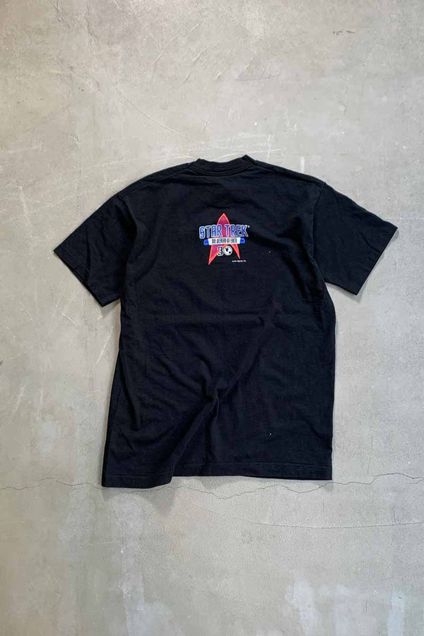 MADE IN USA 96'S S/S STAR TREK ONE WEEKEND ON EARTH PRINT MOVIE T-SHIRT / BLACK [SIZE: L DEADSTOCK/NOS]