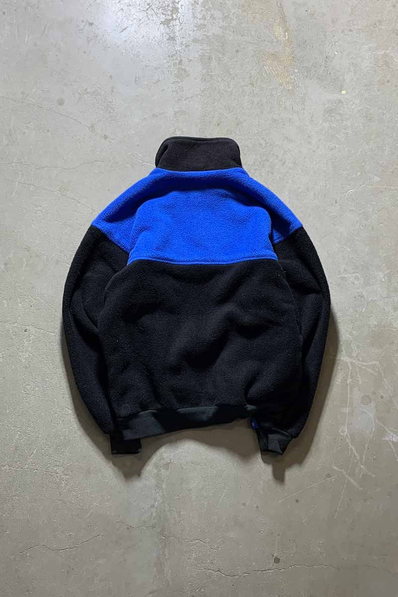 90'S ZIP FLEECE JACKET / BLUE / BLACK [SIZE: M USED]