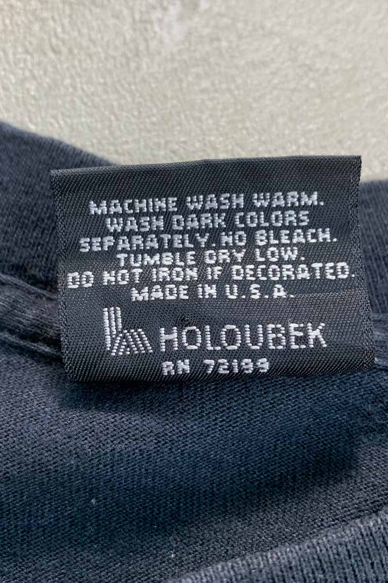 MADE IN USA 92'S S/S LOGO PRINT T-SHIRT / BLACK [SIZE: M USED]