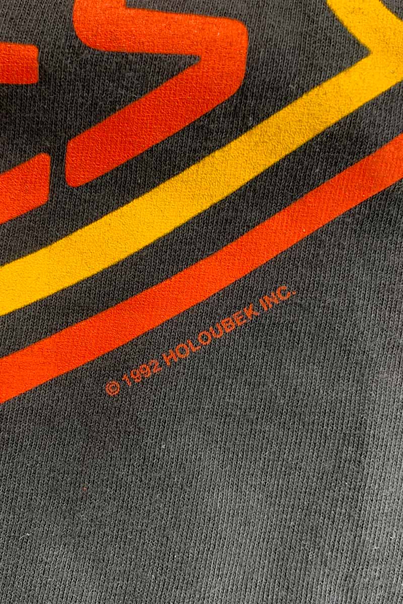 MADE IN USA 92'S S/S LOGO PRINT T-SHIRT / BLACK [SIZE: M USED]